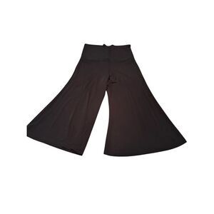 Mimi maternity palazzo wide leg crop pants black sz small